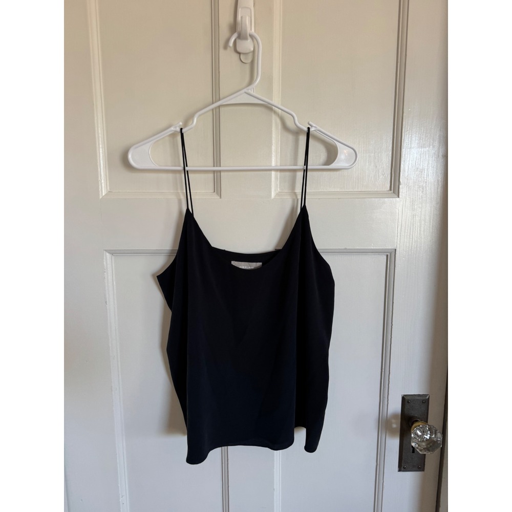 Everlane black silk camisole size 10